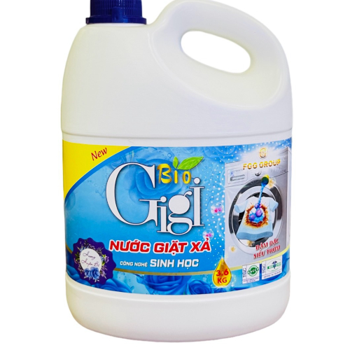 Nước giặt BIO GIGI  3.6kg - can béo nắp tím