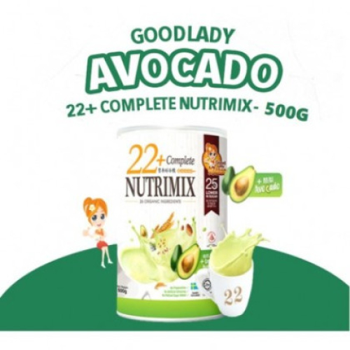 Bột ngũ cốc dinh dưỡng 22+ Complete Nutrimix - Organic Avocado (Bơ)_ Hộp thiếc 750g