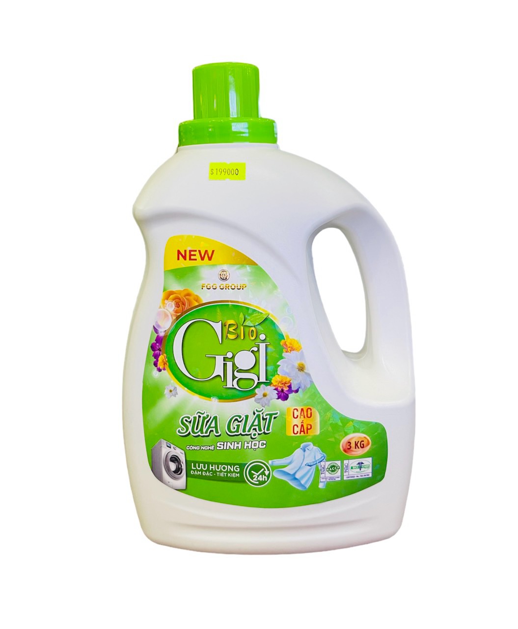 Sữa Giặt BIO GIGI Cao Cấp 5 trong 1 - 3kg Hương SAKURA - Nắp xanh